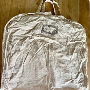 Gucci Cream Garment Bag with Logo